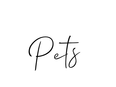 Use a signature maker to create a handwritten signature online. With this signature software, you can design (Allison_Script) your own signature for name Pets. Pets signature style 2 images and pictures png