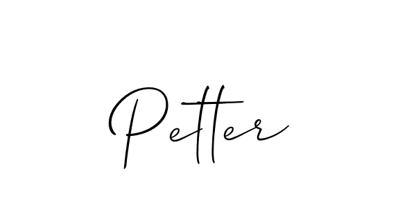 Design your own signature with our free online signature maker. With this signature software, you can create a handwritten (Allison_Script) signature for name Petter. Petter signature style 2 images and pictures png