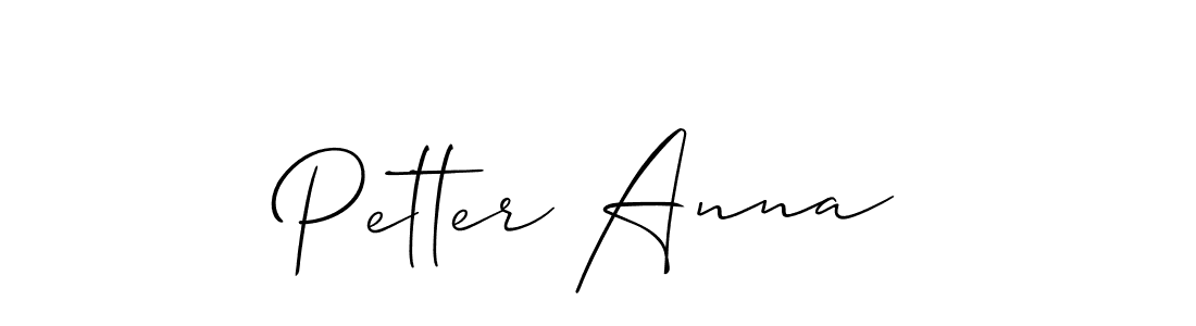 How to make Petter Anna name signature. Use Allison_Script style for creating short signs online. This is the latest handwritten sign. Petter Anna signature style 2 images and pictures png