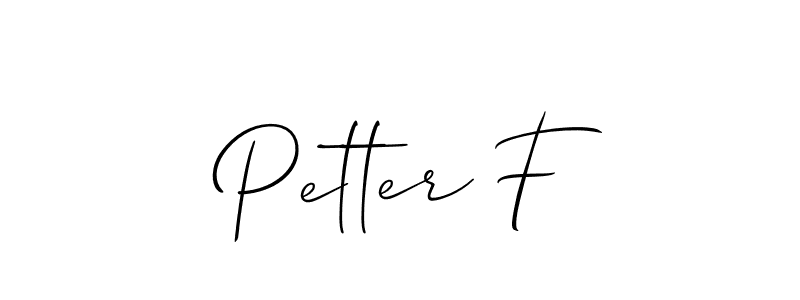 Once you've used our free online signature maker to create your best signature Allison_Script style, it's time to enjoy all of the benefits that Petter F name signing documents. Petter F signature style 2 images and pictures png