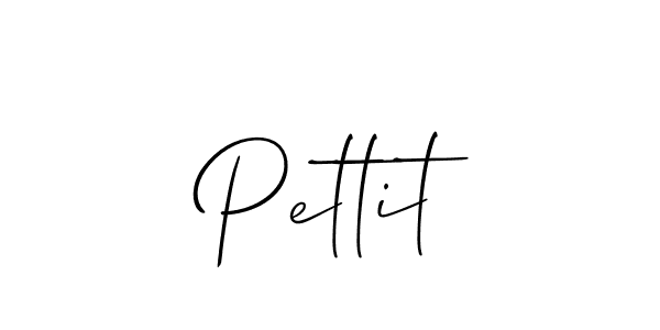 You should practise on your own different ways (Allison_Script) to write your name (Pettit) in signature. don't let someone else do it for you. Pettit signature style 2 images and pictures png