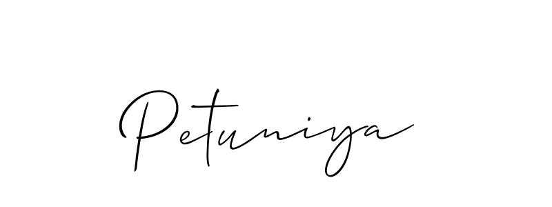 Once you've used our free online signature maker to create your best signature Allison_Script style, it's time to enjoy all of the benefits that Petuniya name signing documents. Petuniya signature style 2 images and pictures png