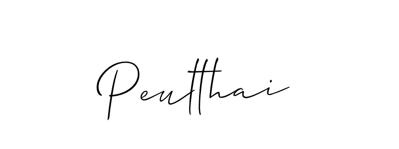 You should practise on your own different ways (Allison_Script) to write your name (Peulthai) in signature. don't let someone else do it for you. Peulthai signature style 2 images and pictures png
