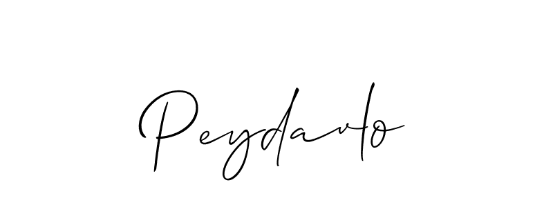 Make a beautiful signature design for name Peydavlo. With this signature (Allison_Script) style, you can create a handwritten signature for free. Peydavlo signature style 2 images and pictures png