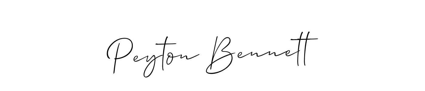 Use a signature maker to create a handwritten signature online. With this signature software, you can design (Allison_Script) your own signature for name Peyton Bennett. Peyton Bennett signature style 2 images and pictures png