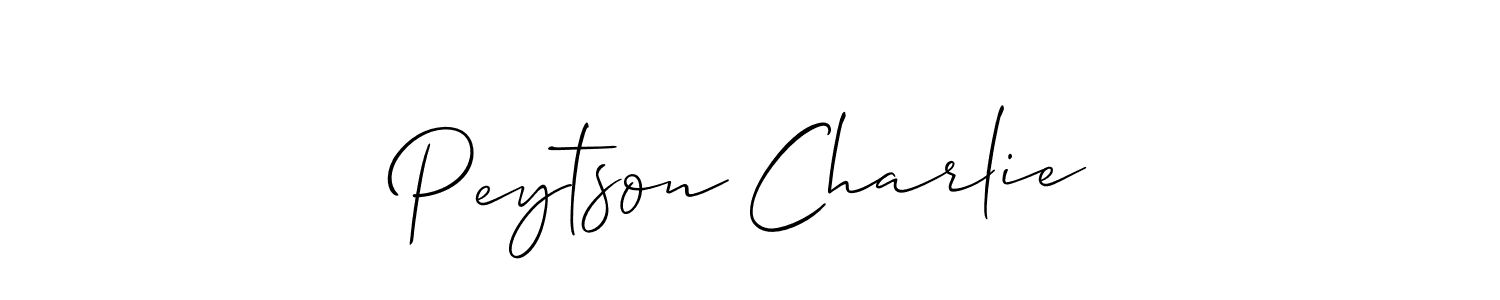 Also we have Peytson Charlie name is the best signature style. Create professional handwritten signature collection using Allison_Script autograph style. Peytson Charlie signature style 2 images and pictures png