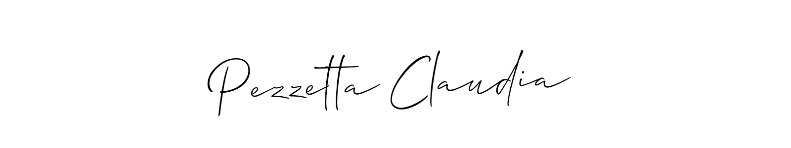 Make a beautiful signature design for name Pezzetta Claudia. With this signature (Allison_Script) style, you can create a handwritten signature for free. Pezzetta Claudia signature style 2 images and pictures png