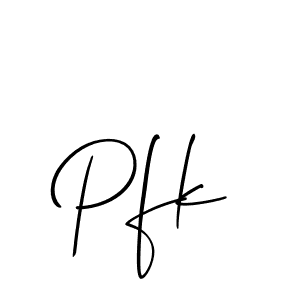 Also You can easily find your signature by using the search form. We will create Pfk name handwritten signature images for you free of cost using Allison_Script sign style. Pfk signature style 2 images and pictures png