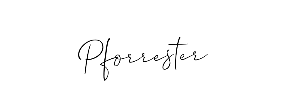 Design your own signature with our free online signature maker. With this signature software, you can create a handwritten (Allison_Script) signature for name Pforrester. Pforrester signature style 2 images and pictures png