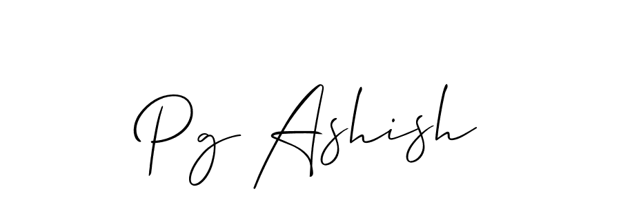 Use a signature maker to create a handwritten signature online. With this signature software, you can design (Allison_Script) your own signature for name Pg Ashish. Pg Ashish signature style 2 images and pictures png