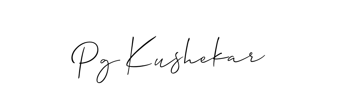 Also You can easily find your signature by using the search form. We will create Pg Kushekar name handwritten signature images for you free of cost using Allison_Script sign style. Pg Kushekar signature style 2 images and pictures png