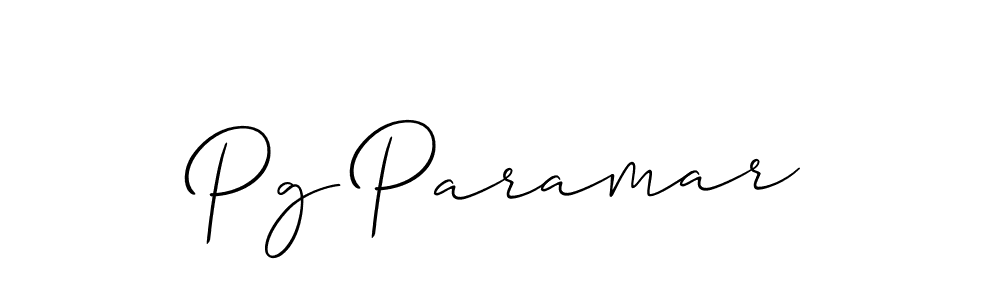 The best way (Allison_Script) to make a short signature is to pick only two or three words in your name. The name Pg Paramar include a total of six letters. For converting this name. Pg Paramar signature style 2 images and pictures png