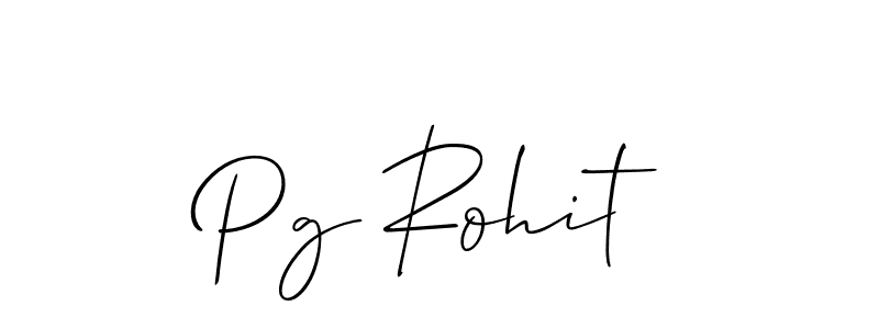 It looks lik you need a new signature style for name Pg Rohit. Design unique handwritten (Allison_Script) signature with our free signature maker in just a few clicks. Pg Rohit signature style 2 images and pictures png