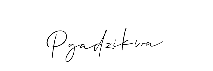 Create a beautiful signature design for name Pgadzikwa. With this signature (Allison_Script) fonts, you can make a handwritten signature for free. Pgadzikwa signature style 2 images and pictures png