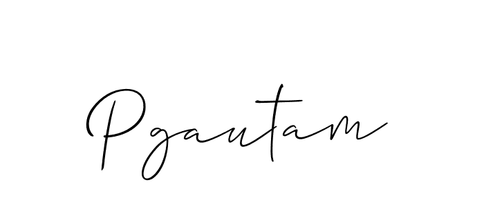 The best way (Allison_Script) to make a short signature is to pick only two or three words in your name. The name Pgautam include a total of six letters. For converting this name. Pgautam signature style 2 images and pictures png