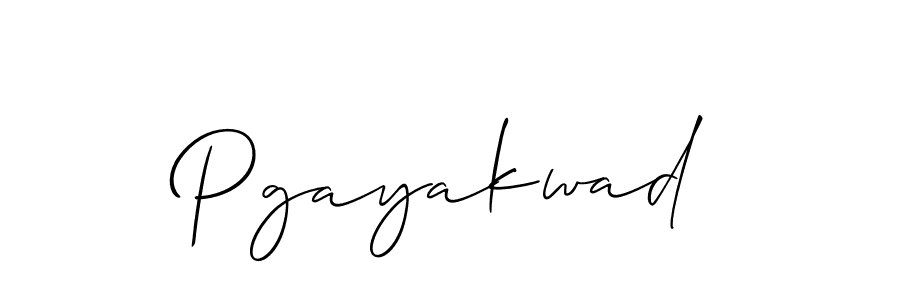 Design your own signature with our free online signature maker. With this signature software, you can create a handwritten (Allison_Script) signature for name Pgayakwad. Pgayakwad signature style 2 images and pictures png