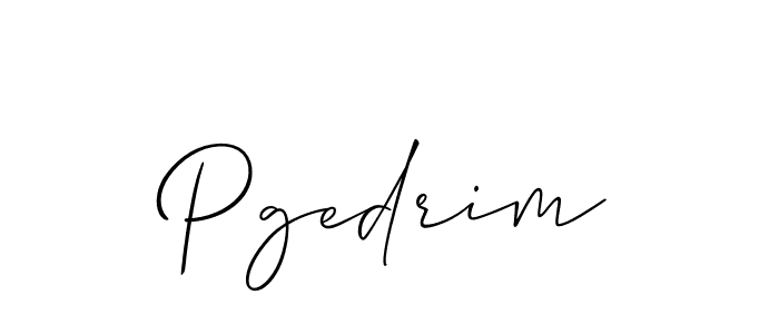 Use a signature maker to create a handwritten signature online. With this signature software, you can design (Allison_Script) your own signature for name Pgedrim. Pgedrim signature style 2 images and pictures png