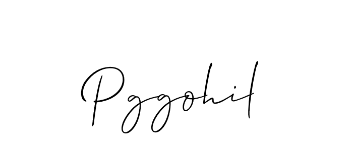 Design your own signature with our free online signature maker. With this signature software, you can create a handwritten (Allison_Script) signature for name Pggohil. Pggohil signature style 2 images and pictures png