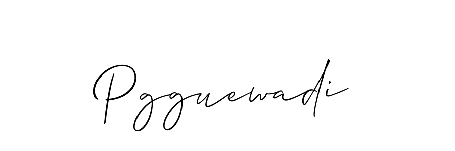 Use a signature maker to create a handwritten signature online. With this signature software, you can design (Allison_Script) your own signature for name Pgguewadi. Pgguewadi signature style 2 images and pictures png