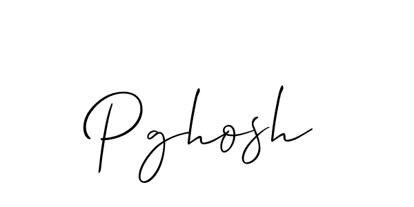 Use a signature maker to create a handwritten signature online. With this signature software, you can design (Allison_Script) your own signature for name Pghosh. Pghosh signature style 2 images and pictures png