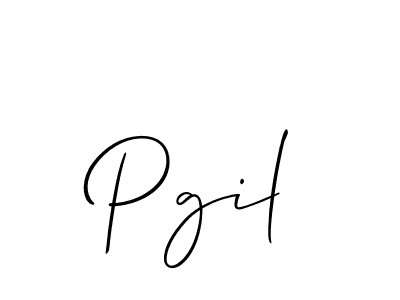 How to make Pgil signature? Allison_Script is a professional autograph style. Create handwritten signature for Pgil name. Pgil signature style 2 images and pictures png