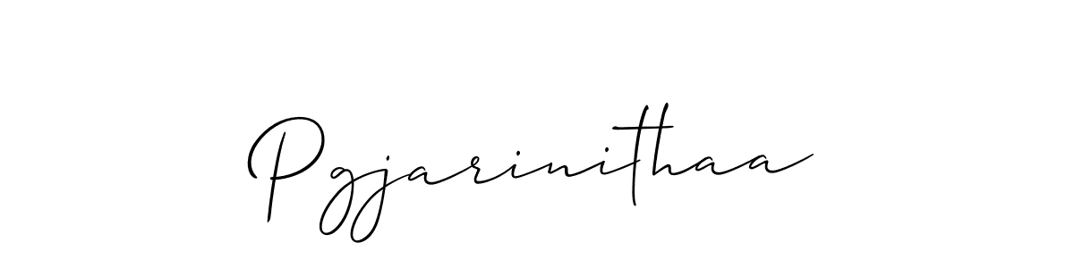 How to make Pgjarinithaa signature? Allison_Script is a professional autograph style. Create handwritten signature for Pgjarinithaa name. Pgjarinithaa signature style 2 images and pictures png