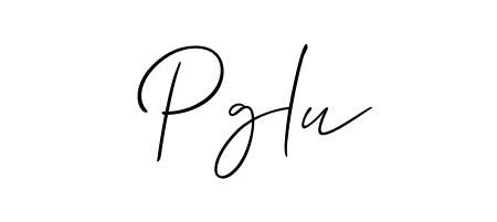 A stylish, flowing autograph style designed for name Pglu using Allison_Script typography. Perfect for digital creative projects. Pglu signature style 2 images and pictures png