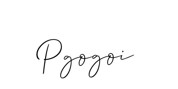 Use a signature maker to create a handwritten signature online. With this signature software, you can design (Allison_Script) your own signature for name Pgogoi. Pgogoi signature style 2 images and pictures png