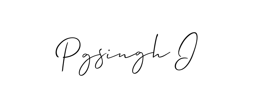 Use a signature maker to create a handwritten signature online. With this signature software, you can design (Allison_Script) your own signature for name Pgsingh I. Pgsingh I signature style 2 images and pictures png