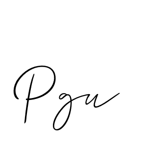 How to make Pgu signature? Allison_Script is a professional autograph style. Create handwritten signature for Pgu name. Pgu signature style 2 images and pictures png