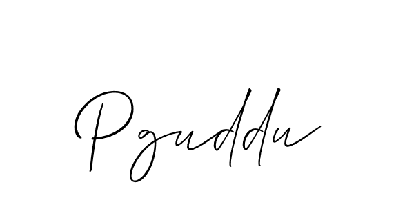 The best way (Allison_Script) to make a short signature is to pick only two or three words in your name. The name Pguddu include a total of six letters. For converting this name. Pguddu signature style 2 images and pictures png