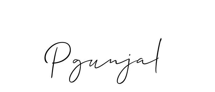 Pgunjal stylish signature style. Best Handwritten Sign (Allison_Script) for my name. Handwritten Signature Collection Ideas for my name Pgunjal. Pgunjal signature style 2 images and pictures png