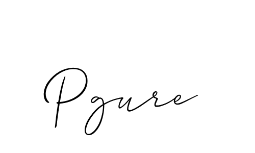 Use a signature maker to create a handwritten signature online. With this signature software, you can design (Allison_Script) your own signature for name Pgure. Pgure signature style 2 images and pictures png