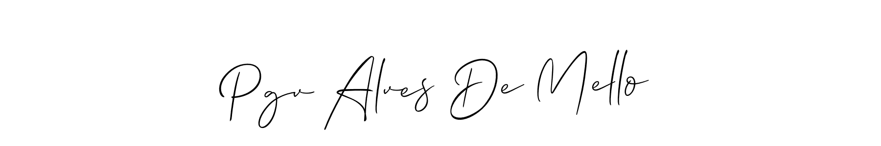 Check out images of Autograph of Pgv Alves De Mello name. Actor Pgv Alves De Mello Signature Style. Allison_Script is a professional sign style online. Pgv Alves De Mello signature style 2 images and pictures png