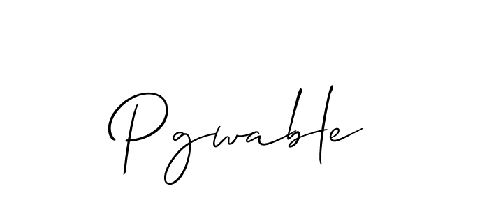 How to make Pgwable signature? Allison_Script is a professional autograph style. Create handwritten signature for Pgwable name. Pgwable signature style 2 images and pictures png