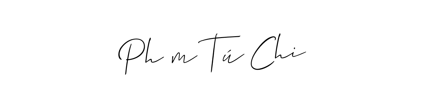 This is the best signature style for the Phạm Tú Chi name. Also you like these signature font (Allison_Script). Mix name signature. Phạm Tú Chi signature style 2 images and pictures png