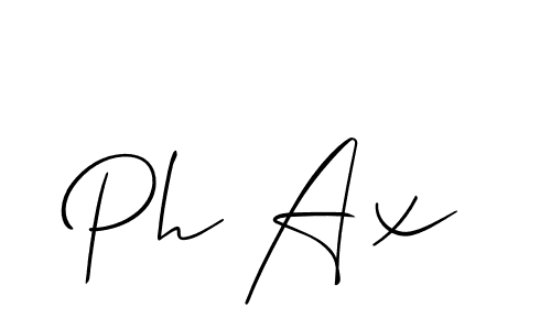 How to make Ph Ax name signature. Use Allison_Script style for creating short signs online. This is the latest handwritten sign. Ph Ax signature style 2 images and pictures png