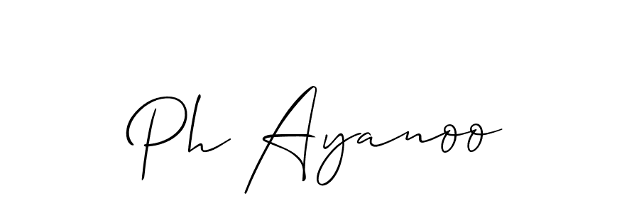 Make a short Ph Ayanoo signature style. Manage your documents anywhere anytime using Allison_Script. Create and add eSignatures, submit forms, share and send files easily. Ph Ayanoo signature style 2 images and pictures png
