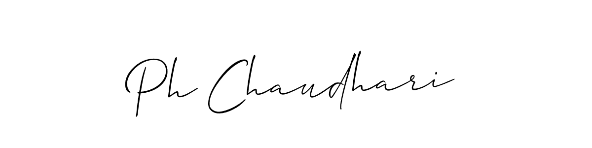 Allison_Script is a professional signature style that is perfect for those who want to add a touch of class to their signature. It is also a great choice for those who want to make their signature more unique. Get Ph Chaudhari name to fancy signature for free. Ph Chaudhari signature style 2 images and pictures png