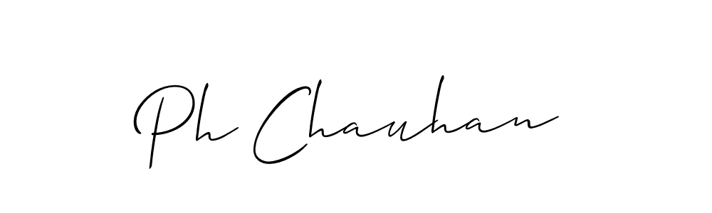 Use a signature maker to create a handwritten signature online. With this signature software, you can design (Allison_Script) your own signature for name Ph Chauhan. Ph Chauhan signature style 2 images and pictures png