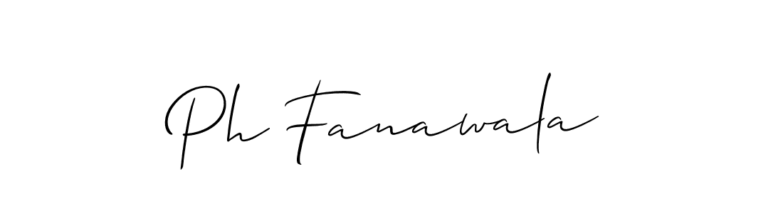 if you are searching for the best signature style for your name Ph Fanawala. so please give up your signature search. here we have designed multiple signature styles  using Allison_Script. Ph Fanawala signature style 2 images and pictures png
