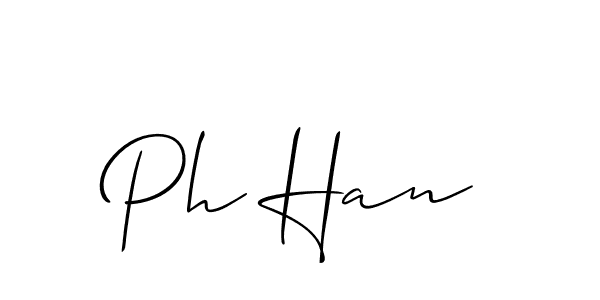 Allison_Script is a professional signature style that is perfect for those who want to add a touch of class to their signature. It is also a great choice for those who want to make their signature more unique. Get Ph Han name to fancy signature for free. Ph Han signature style 2 images and pictures png