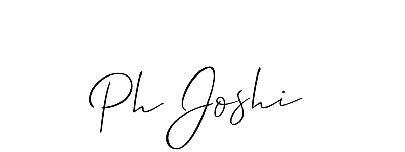 How to make Ph Joshi signature? Allison_Script is a professional autograph style. Create handwritten signature for Ph Joshi name. Ph Joshi signature style 2 images and pictures png