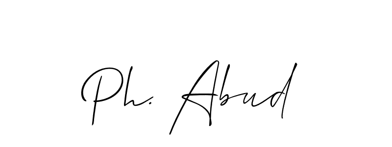 Once you've used our free online signature maker to create your best signature Allison_Script style, it's time to enjoy all of the benefits that Ph. Abud name signing documents. Ph. Abud signature style 2 images and pictures png