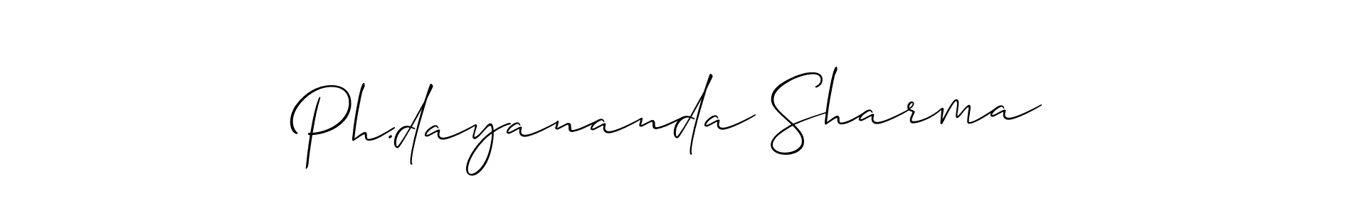 Ph.dayananda Sharma stylish signature style. Best Handwritten Sign (Allison_Script) for my name. Handwritten Signature Collection Ideas for my name Ph.dayananda Sharma. Ph.dayananda Sharma signature style 2 images and pictures png