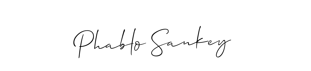 Make a beautiful signature design for name Phablo Sankey. With this signature (Allison_Script) style, you can create a handwritten signature for free. Phablo Sankey signature style 2 images and pictures png