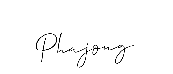 The best way (Allison_Script) to make a short signature is to pick only two or three words in your name. The name Phajong include a total of six letters. For converting this name. Phajong signature style 2 images and pictures png