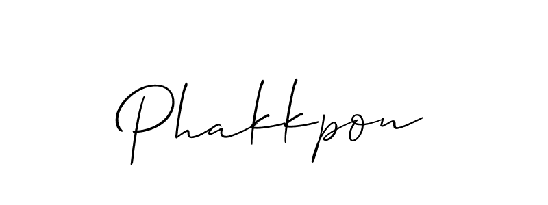 Also we have Phakkpon name is the best signature style. Create professional handwritten signature collection using Allison_Script autograph style. Phakkpon signature style 2 images and pictures png
