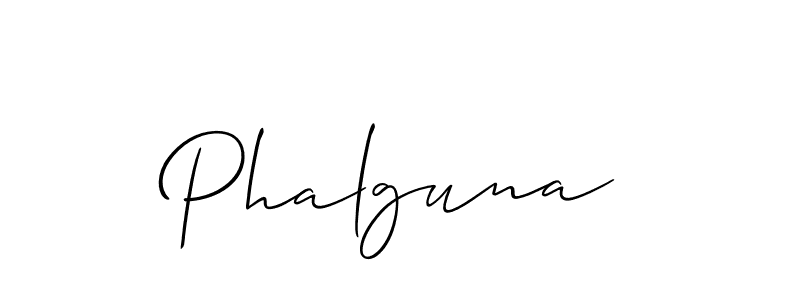 Make a beautiful signature design for name Phalguna. With this signature (Allison_Script) style, you can create a handwritten signature for free. Phalguna signature style 2 images and pictures png