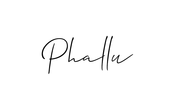 The best way (Allison_Script) to make a short signature is to pick only two or three words in your name. The name Phallu include a total of six letters. For converting this name. Phallu signature style 2 images and pictures png